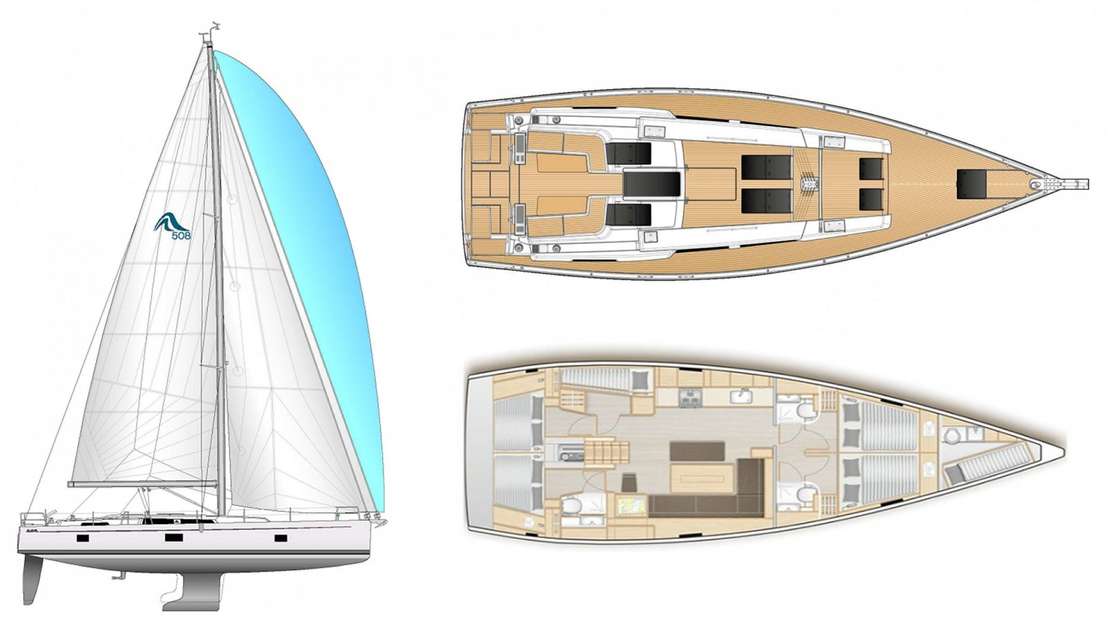 Distribución del barco Hanse 508