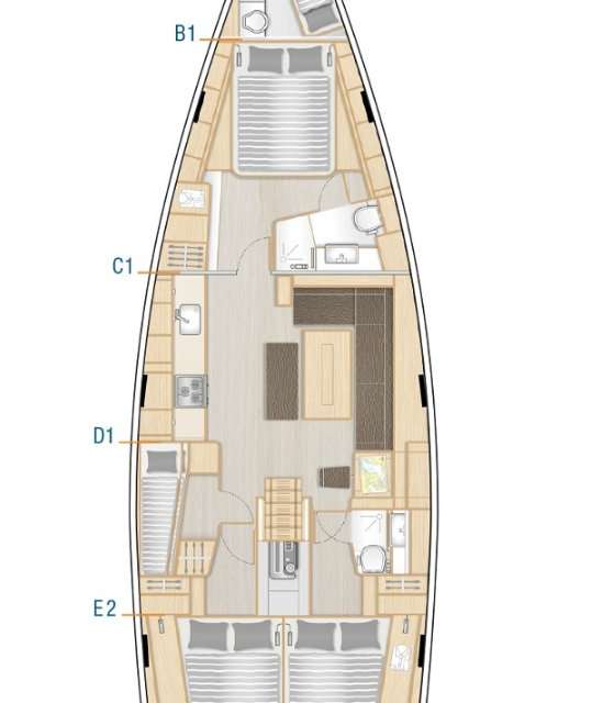 Plans du bateau Hanse 508