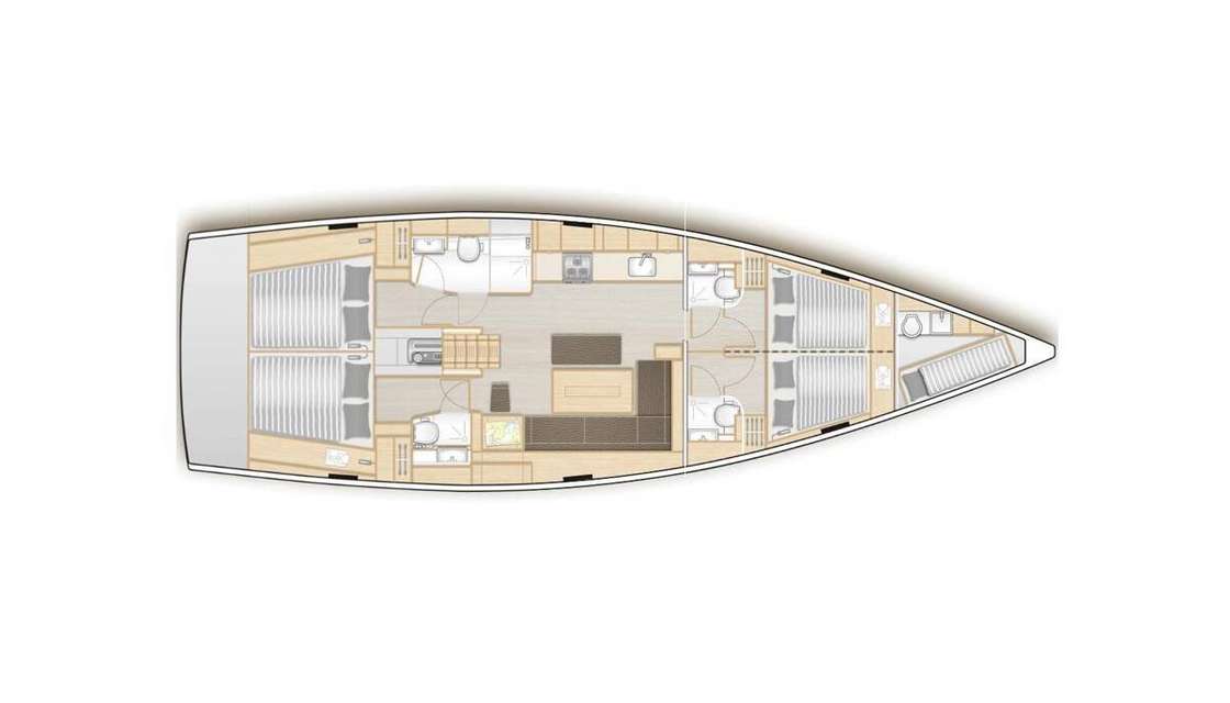 План яхты Hanse 508
