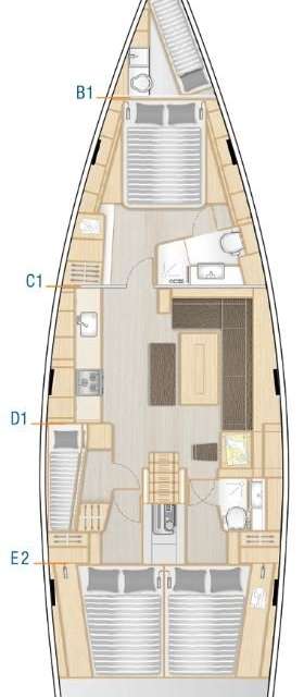 Plans du bateau Hanse 508