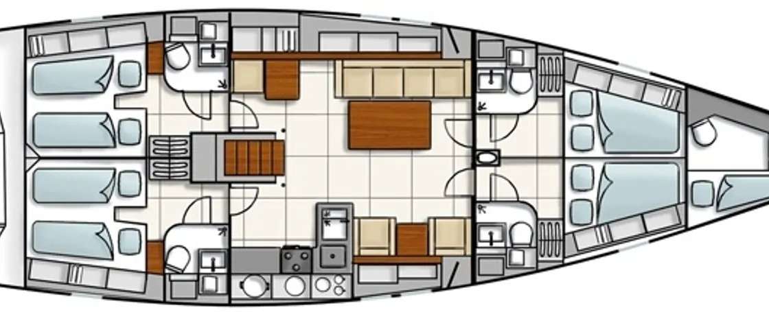 Plans du bateau Hanse 540