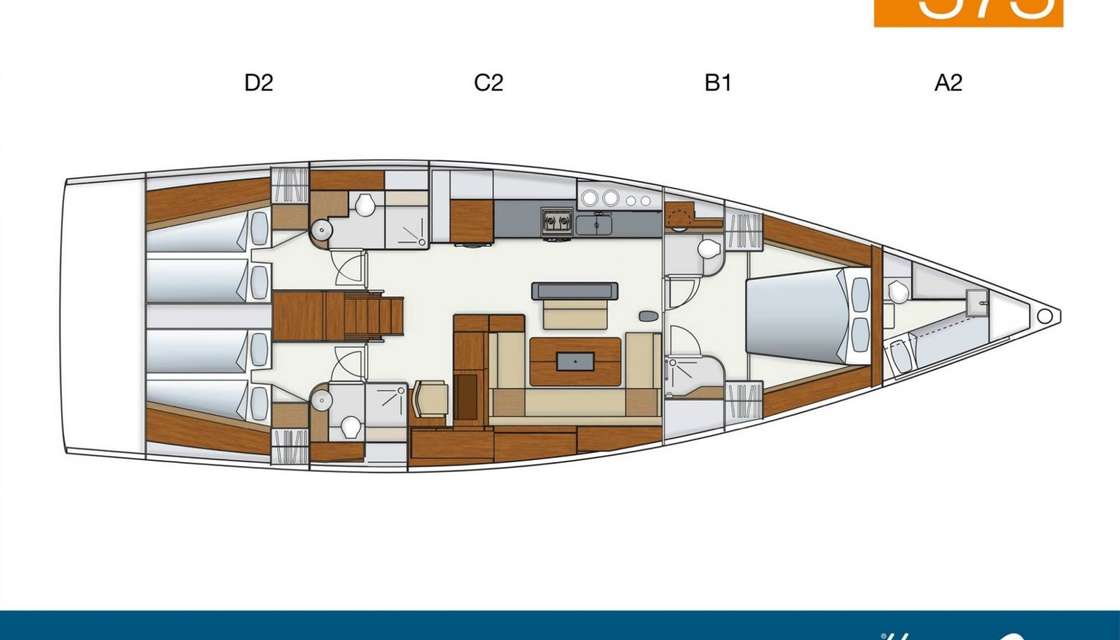 Bootslayouts Hanse 575