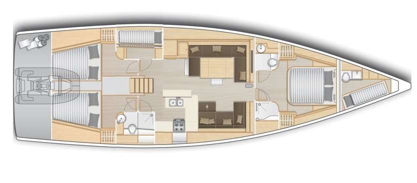 План яхты Hanse 588