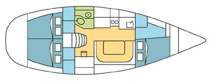 Layout of the boat Harmony 38