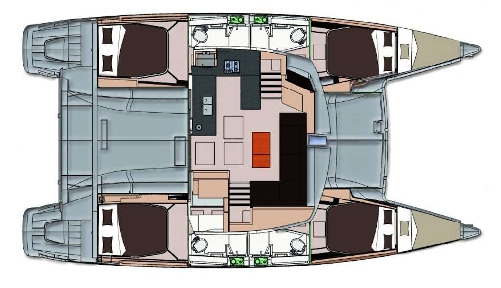 Distribución del barco Helia 44