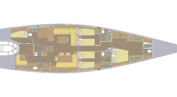 Distribución del barco IKIGAI