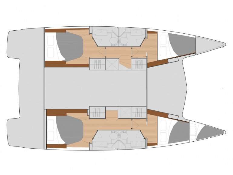 Distribución del barco Isla 40