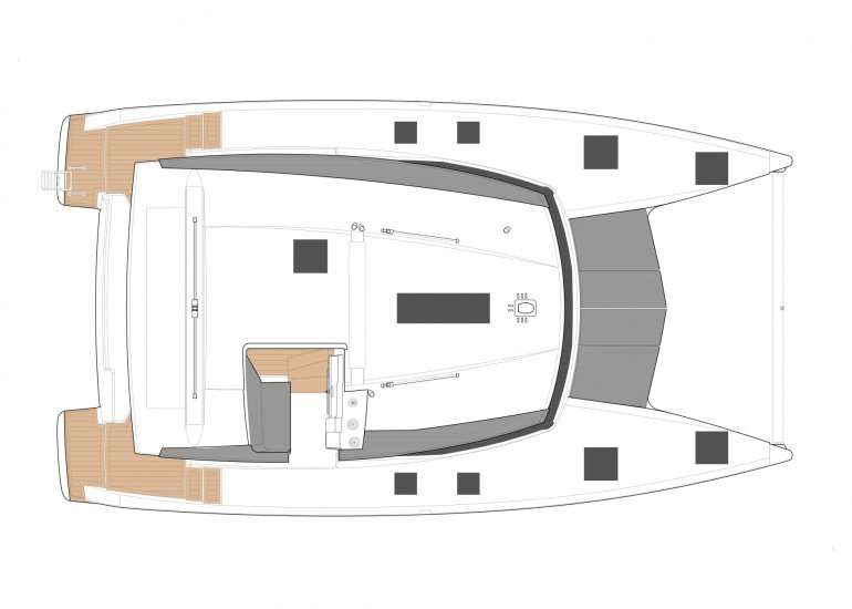 Layout of the boat Isla 40