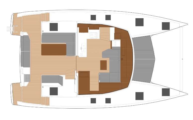 Layout of the boat Isla 40