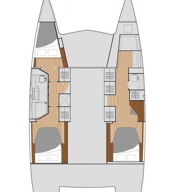 Layout of the boat Isla 40