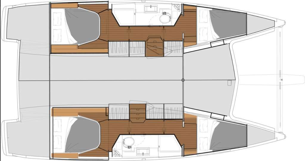 Layout of the boat Isla 40