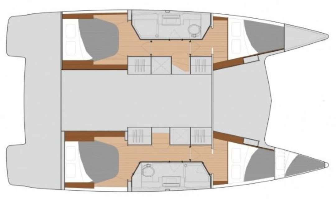 Layout of the boat Isla 40