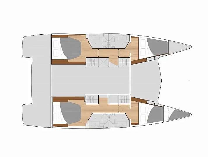 Layout of the boat Isla 40