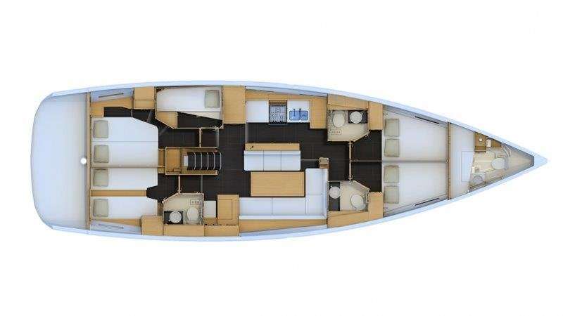 Plans du bateau Jeanneau 54