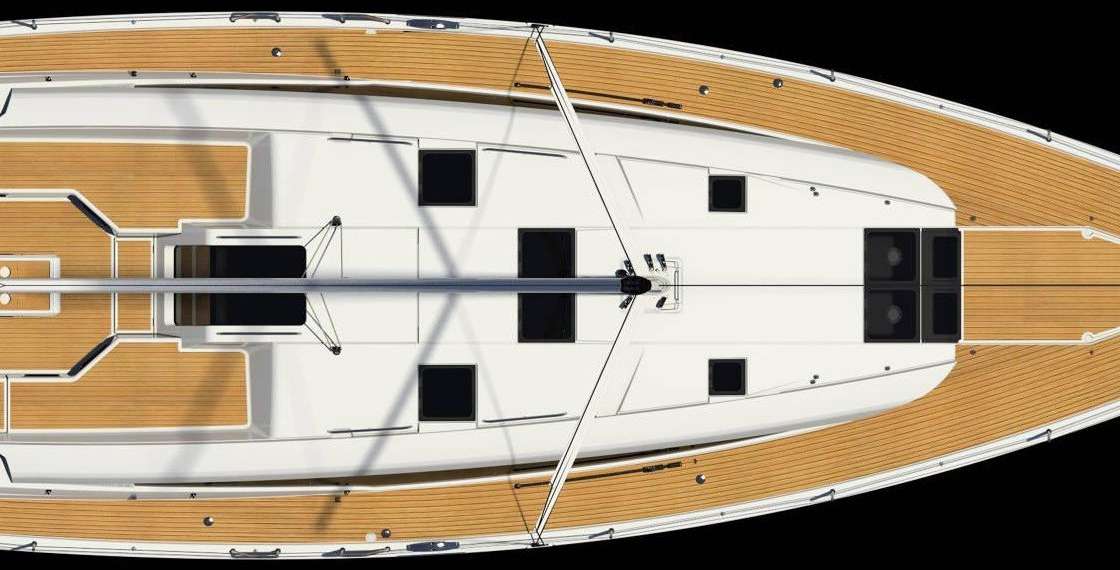 Layout of the boat Jeanneau 54