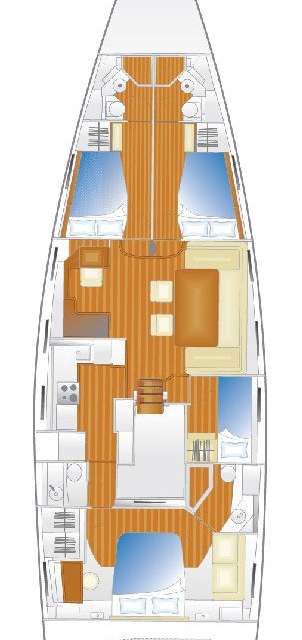 Plans du bateau Jeanneau 64