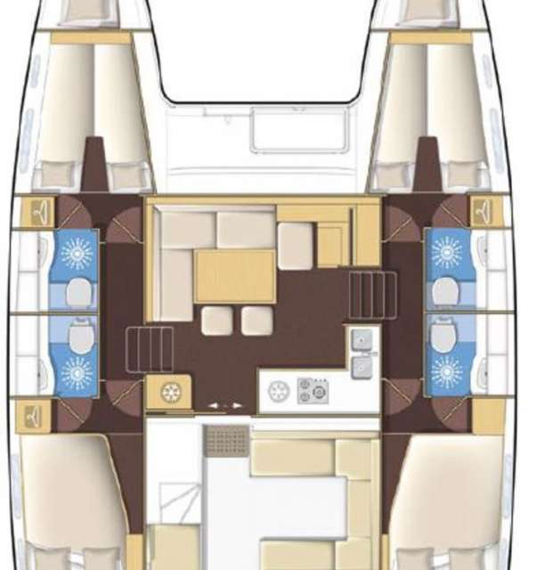 План яхты Lagoon 400 S2