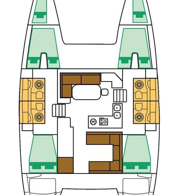 План яхты Lagoon 400 S2