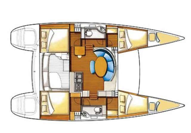 Layout of the boat Lagoon 380