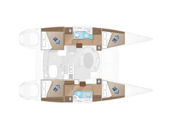 Distribución del barco Lagoon 380