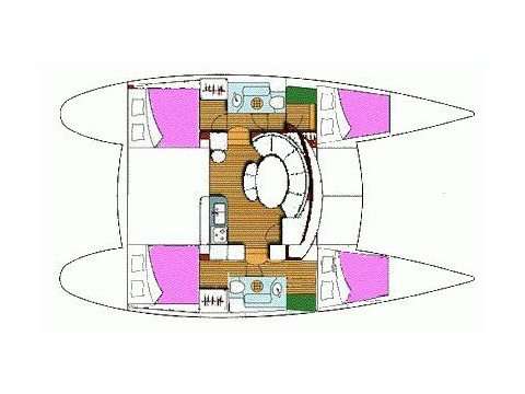 Distribución del barco Lagoon 380