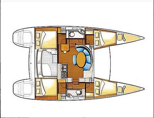 Distribución del barco Lagoon 380