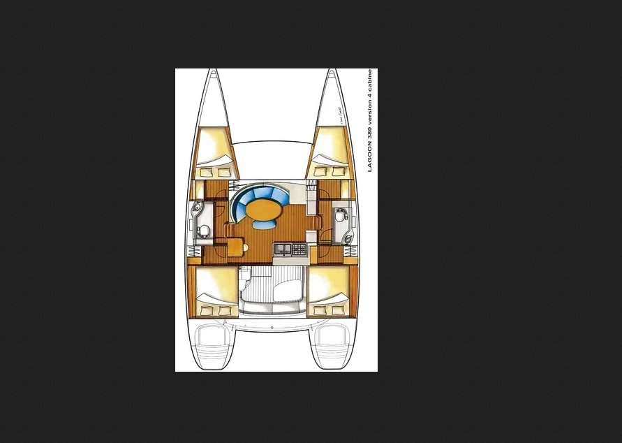 Distribución del barco Lagoon 380