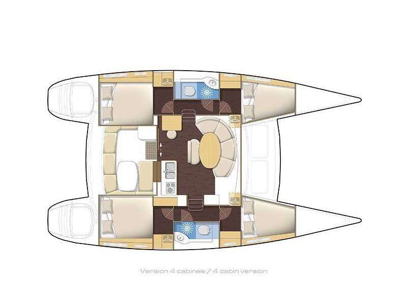 Layout of the boat Lagoon 380