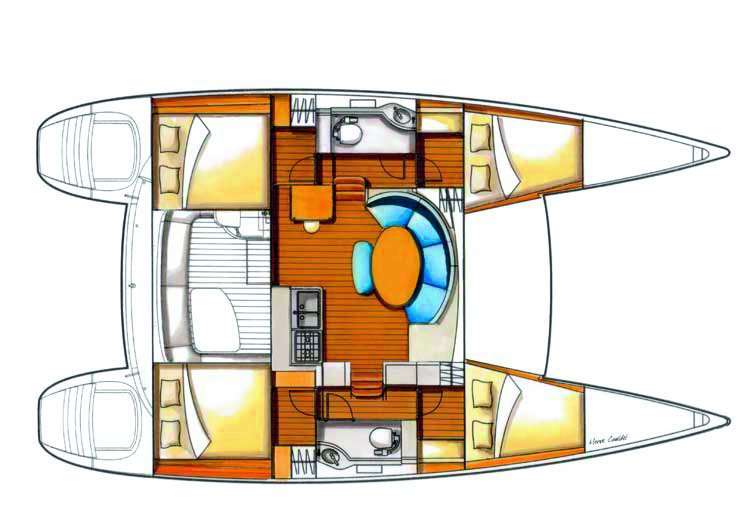 План яхты Lagoon 380 S2