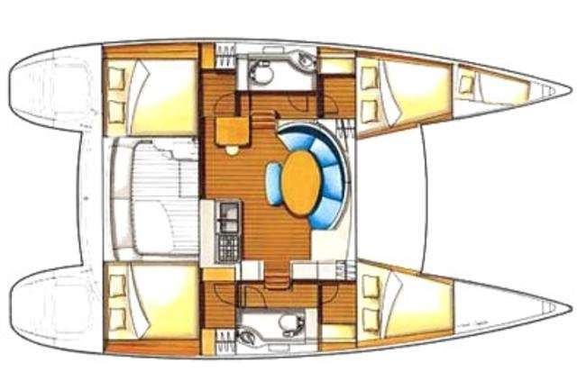 План яхты Lagoon 380 S2