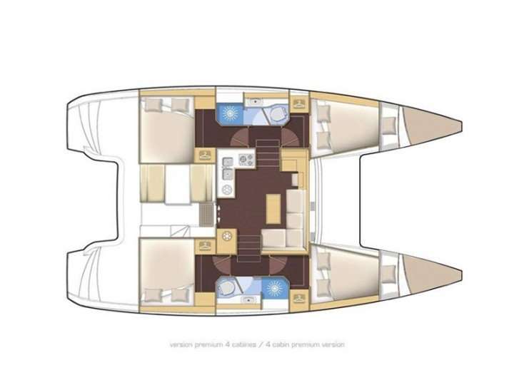 Layout of the boat Lagoon 39