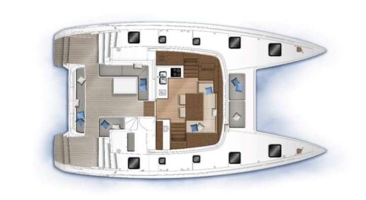 Layout of the boat Lagoon 40