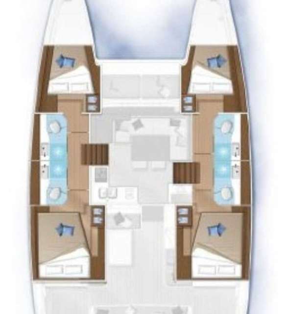 Layout of the boat Lagoon 40