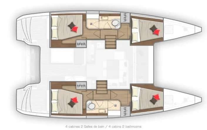 Plans du bateau Lagoon 40