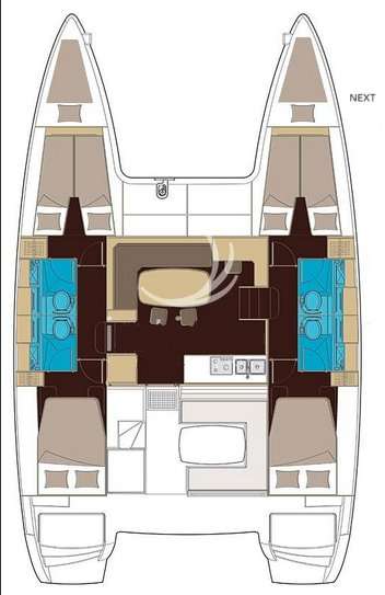 Plans du bateau Lagoon 400