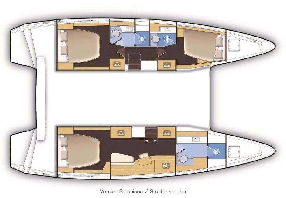 Distribución del barco Lagoon 42