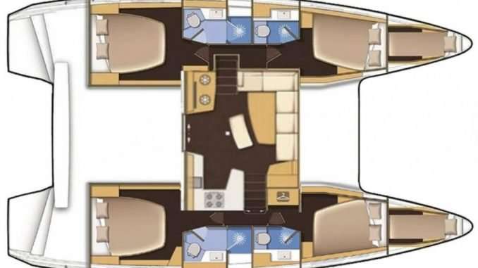 Distribución del barco Lagoon 42