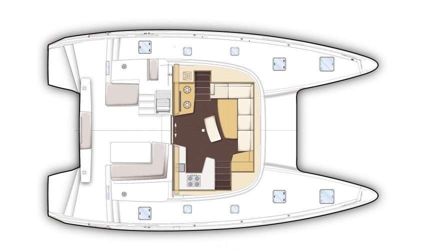 Distribución del barco Lagoon 42