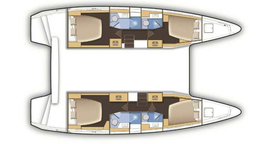 Distribución del barco Lagoon 42