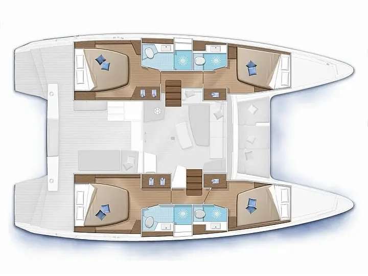 Distribución del barco Lagoon 42