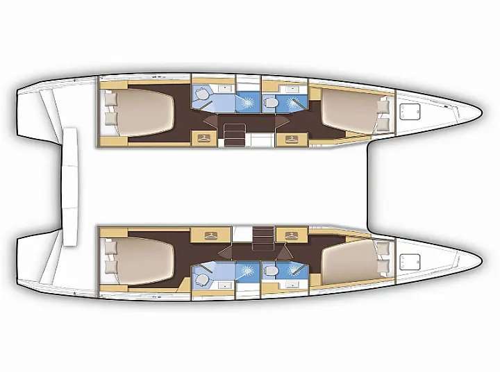 Distribución del barco Lagoon 42