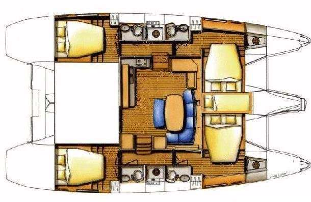 Plans du bateau Lagoon 421