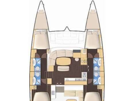 Distribución del barco Lagoon 440