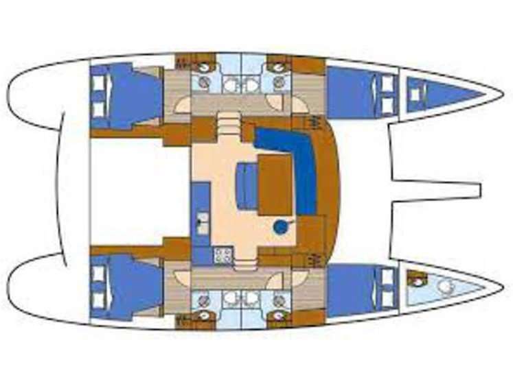 Distribución del barco Lagoon 440