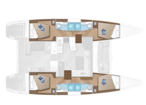 Distribución del barco Lagoon 450