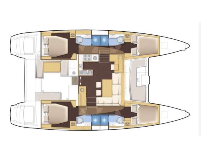 Distribución del barco Lagoon 450