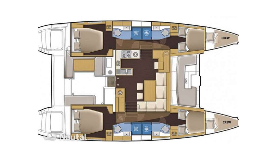 Distribución del barco Lagoon 450