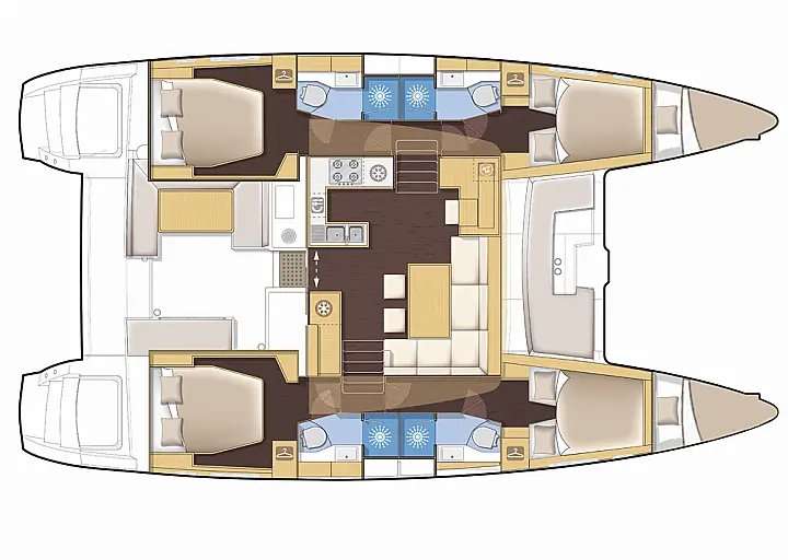 Plans du bateau Lagoon 450