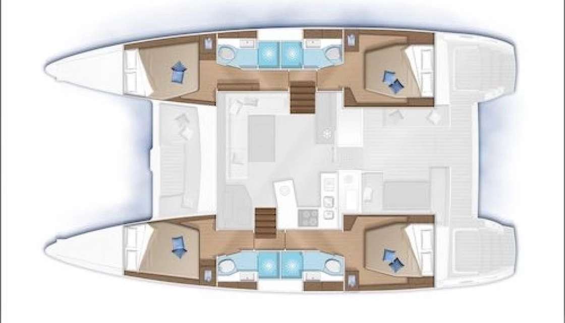 Layout of the boat Lagoon 450