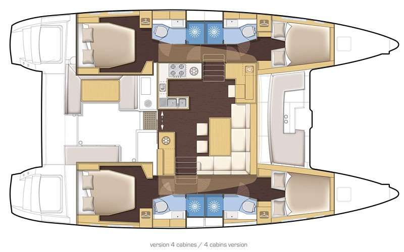 Plans du bateau Lagoon 450 F